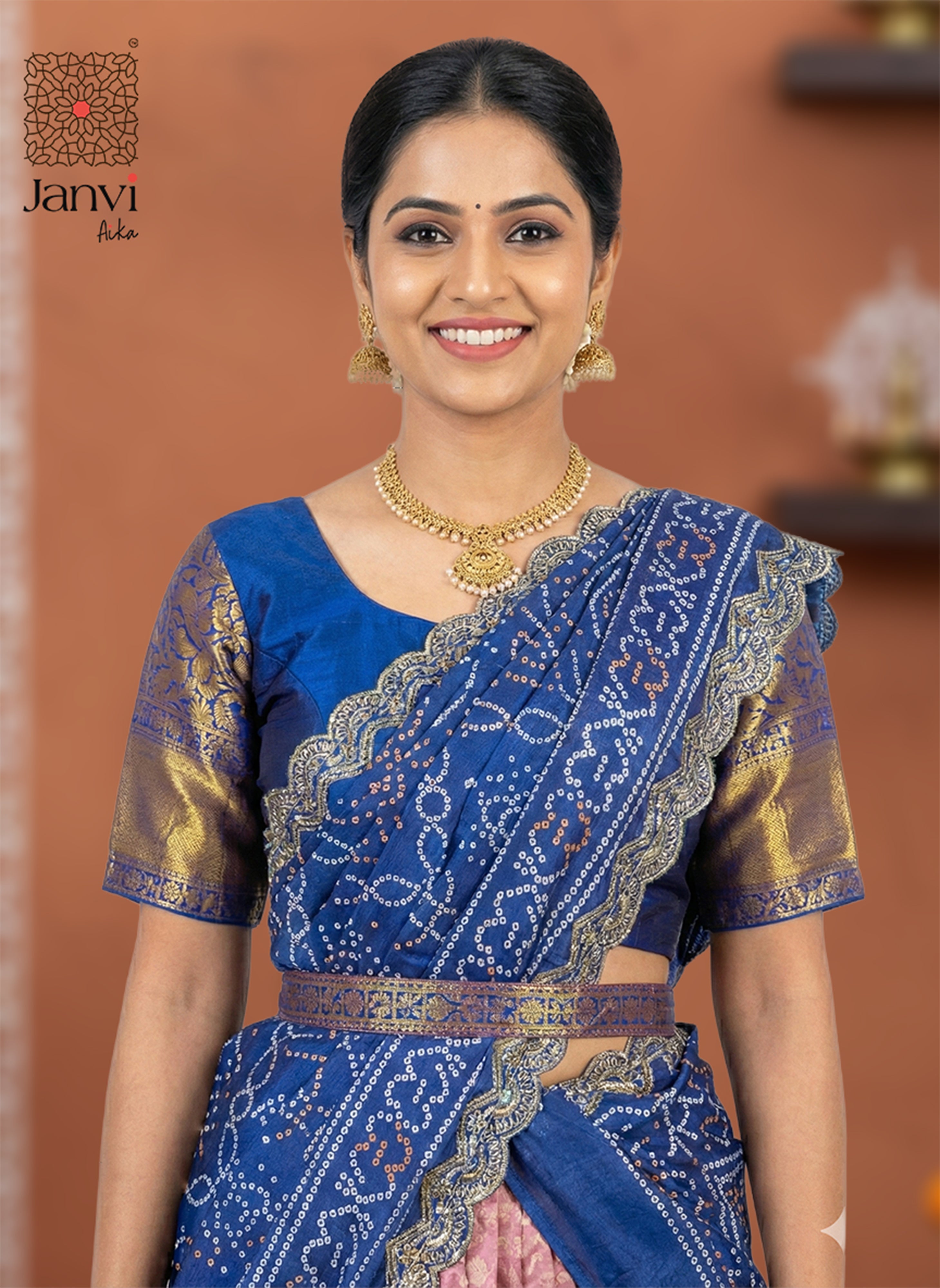 Royal Bloom Half Saree Lehenga Set