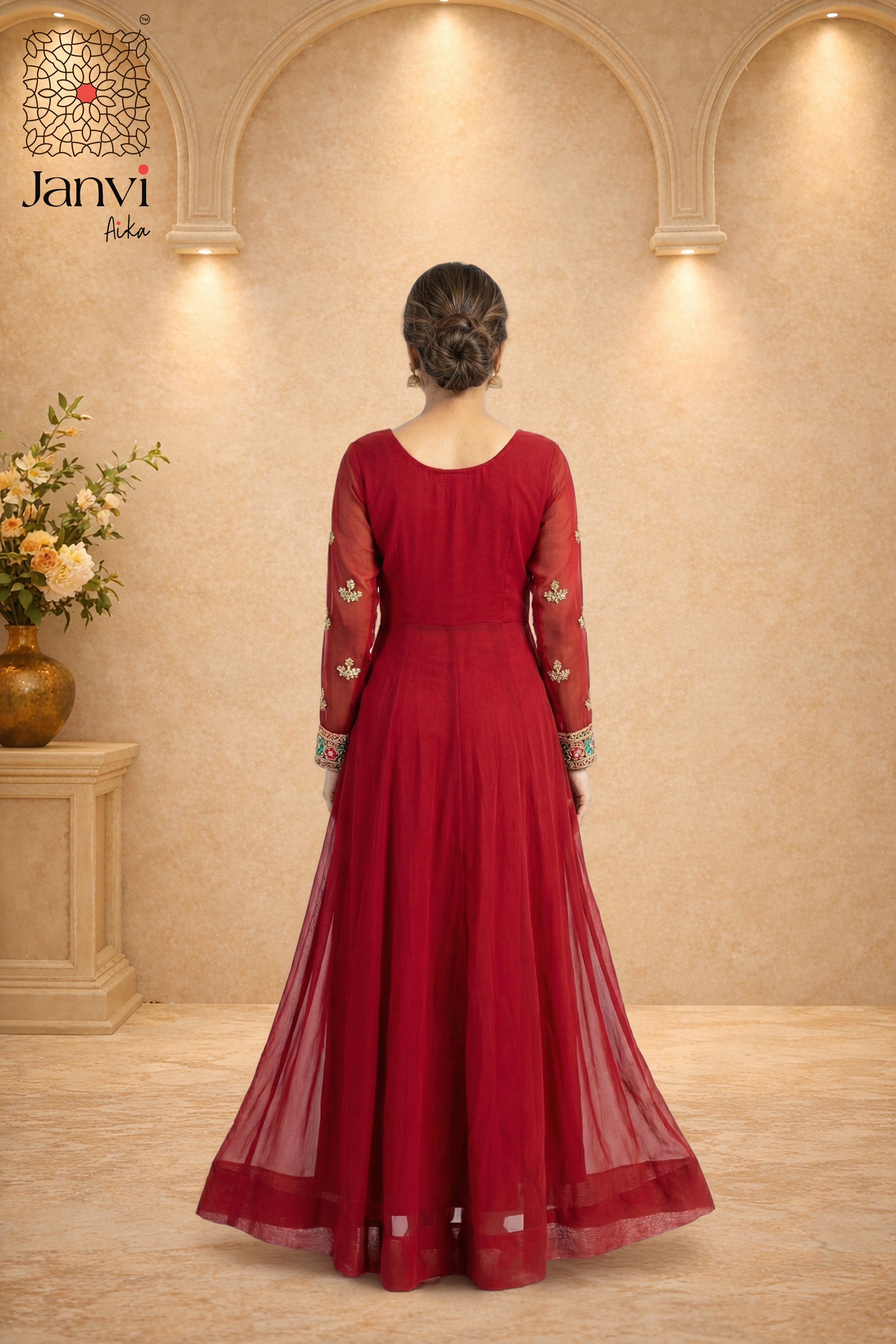 Royal Merlot Anarkali Dress