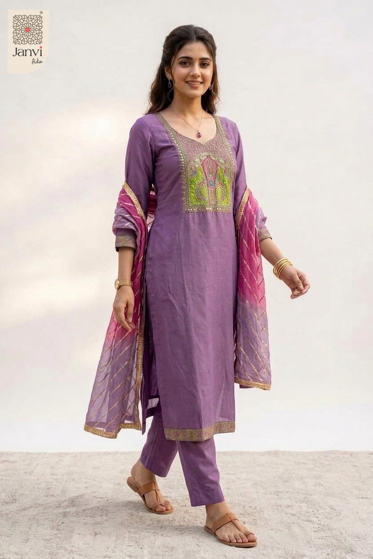 Ruhani Peacock Heritage Kurta Set