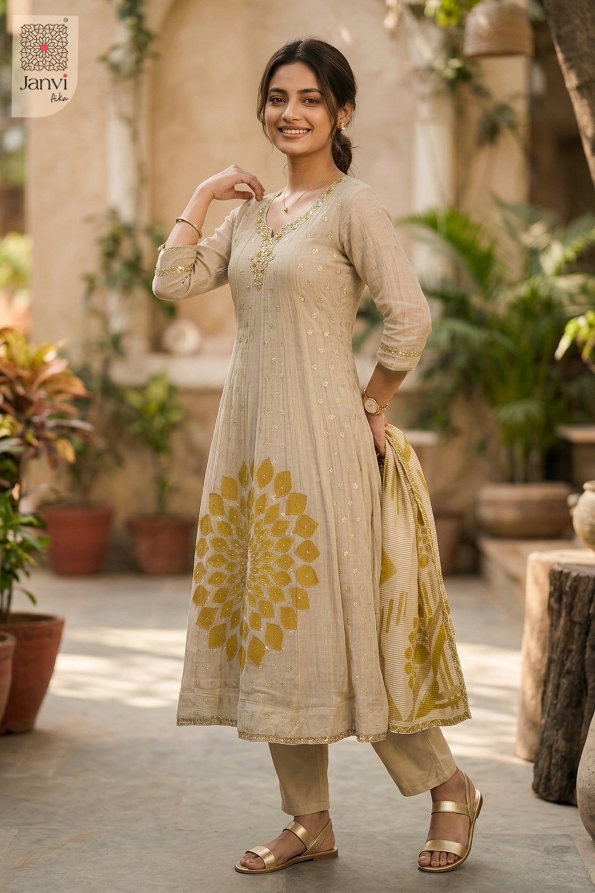 Sunbloom Anarkali Dress