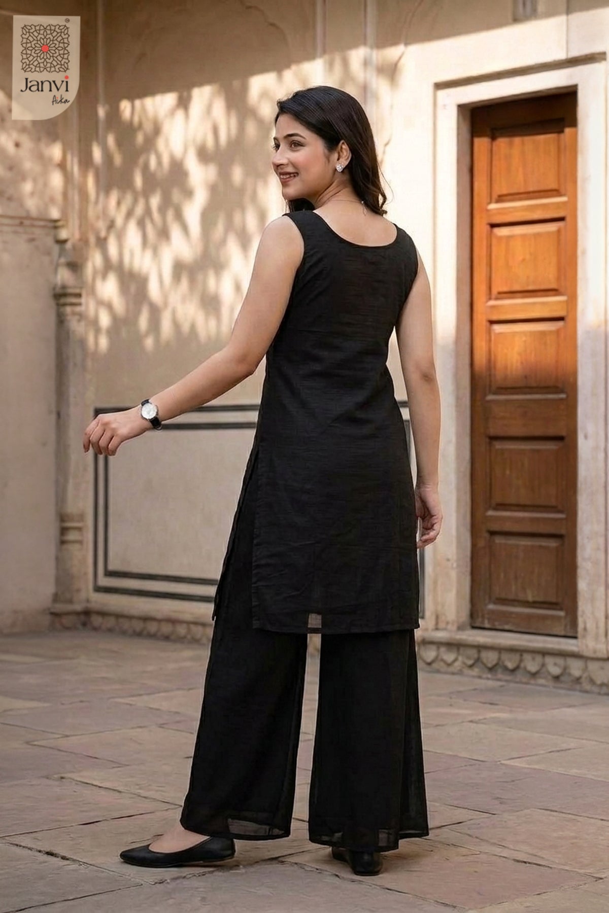 Silver Night Sharara Set