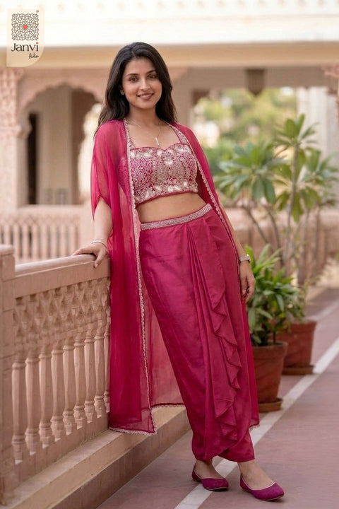 Soft Glam Girly Sharara Set