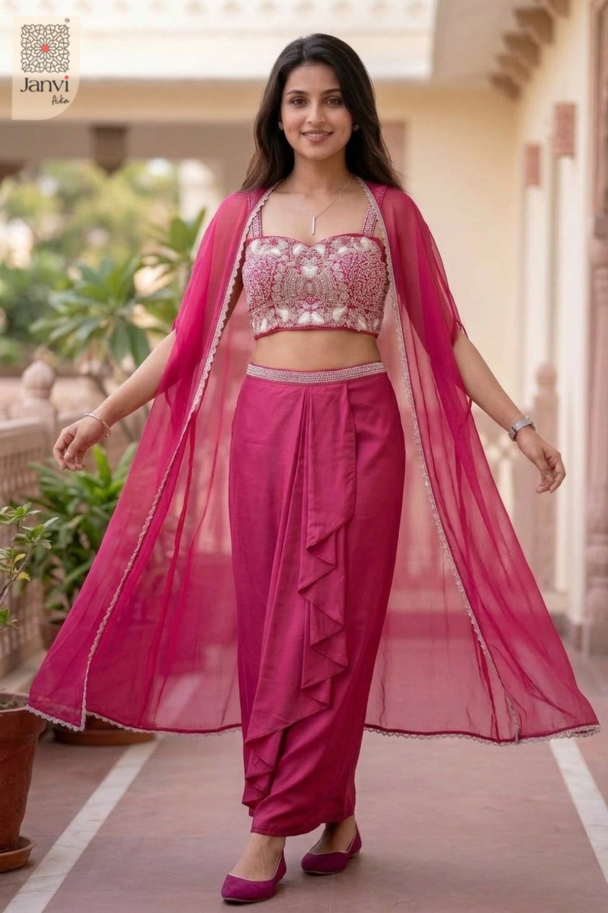 Soft Glam Girly Sharara Set