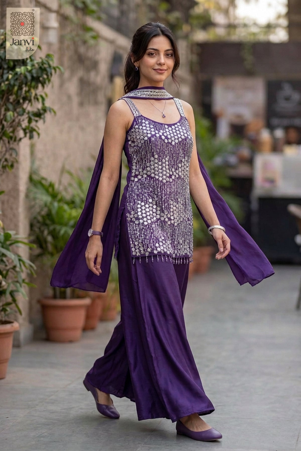 Sparkle Rush Sharara Set