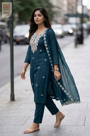 Back view showing neckline styling of Teal Radiance for women's black dresses with sleeves.