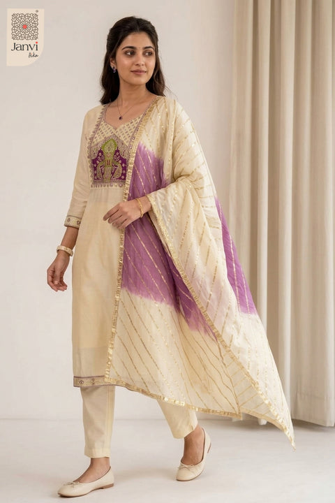 Thara Peacock Arch Kurta Set