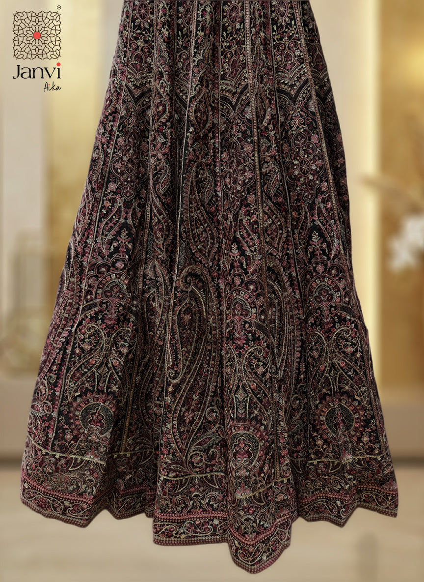 The Black Dahlia Lehenga Set