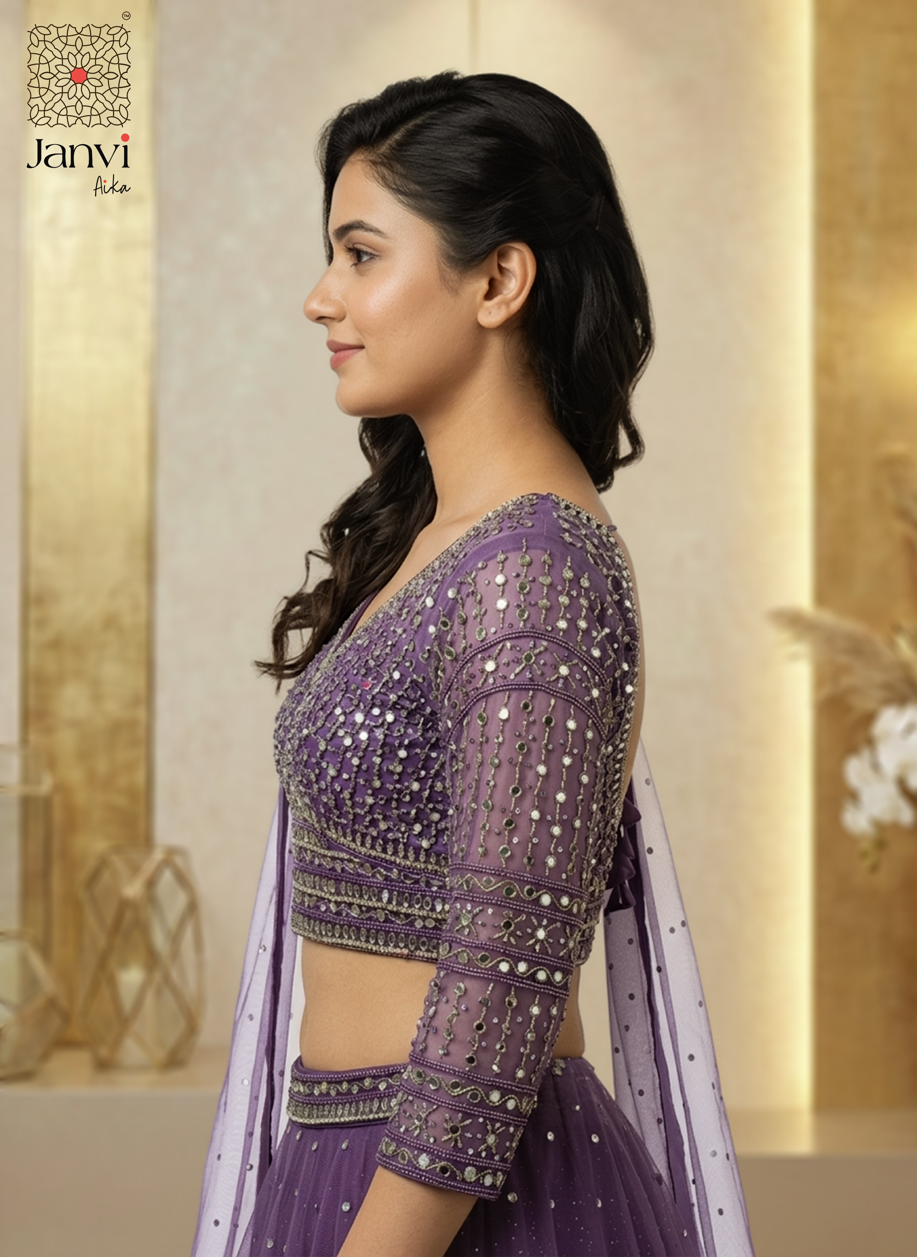 Violet Twirl Lehenga Set