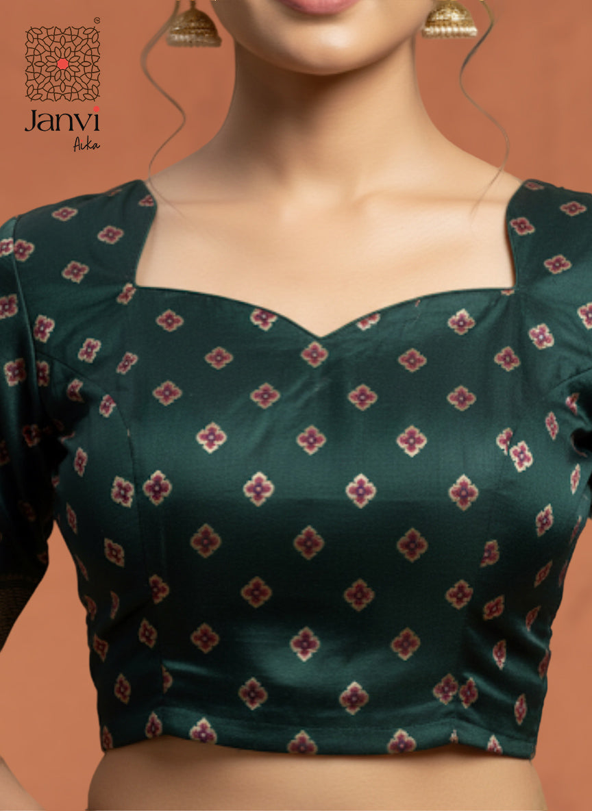 Vamika Emerald Heritage Half Saree Lehenga Set