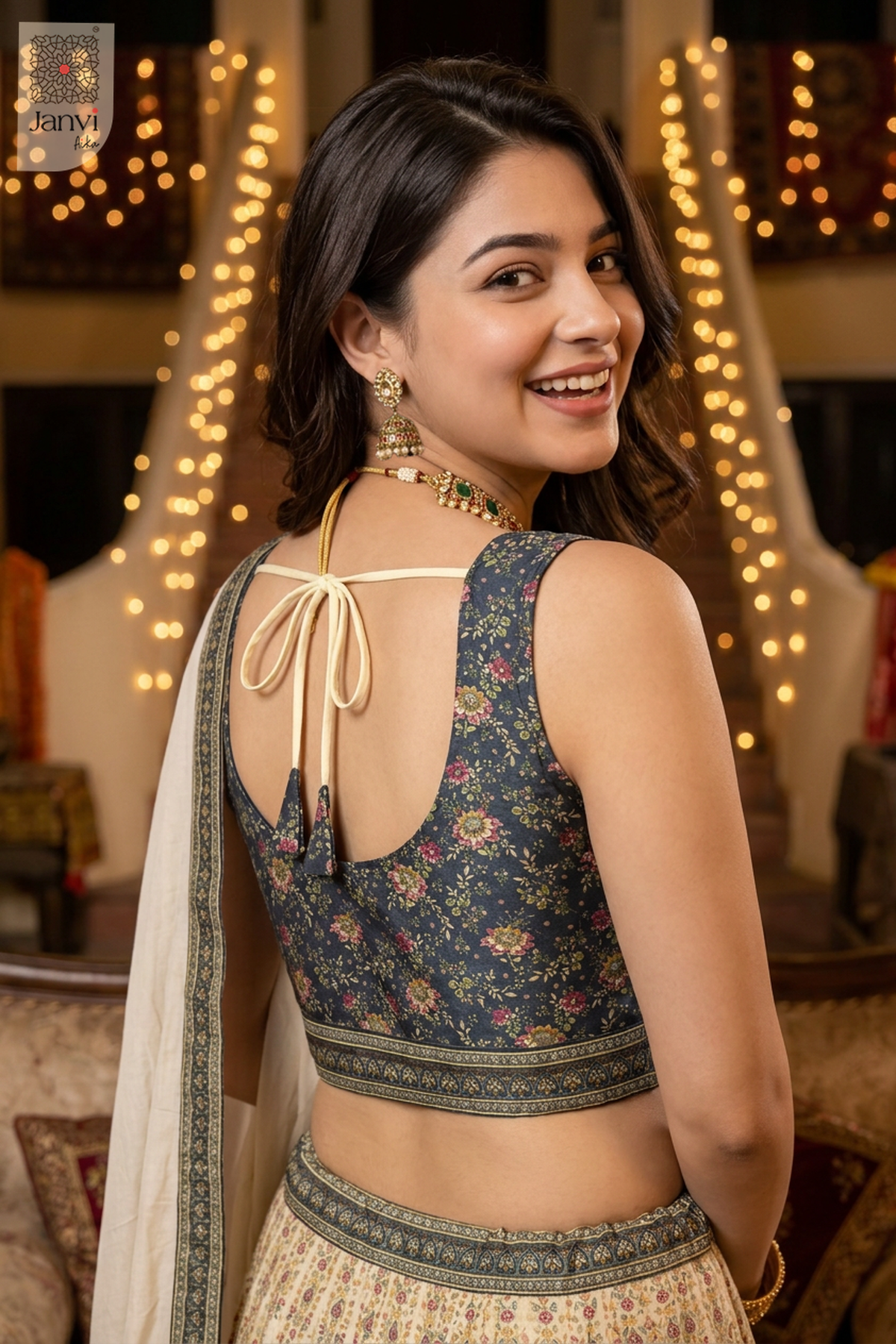 Vintage Floral Lehenga
