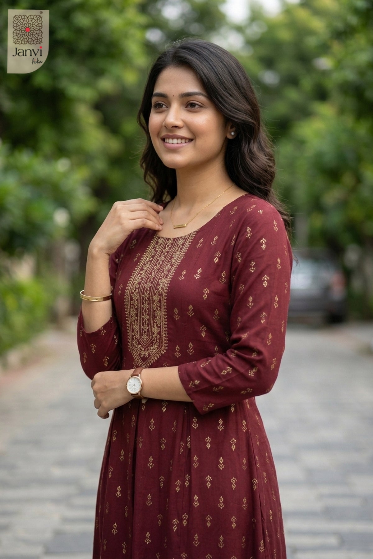 Zari Embroidered Red