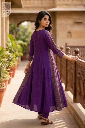 Back view showing neckline styling of Zari Violet for best online boutiques for dresses.