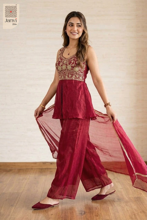 Zelina Pink Party Wear