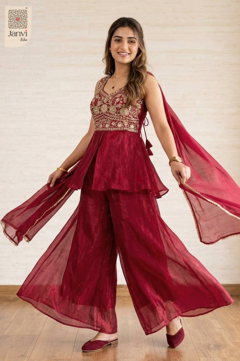 Zelina Pink Party Wear
