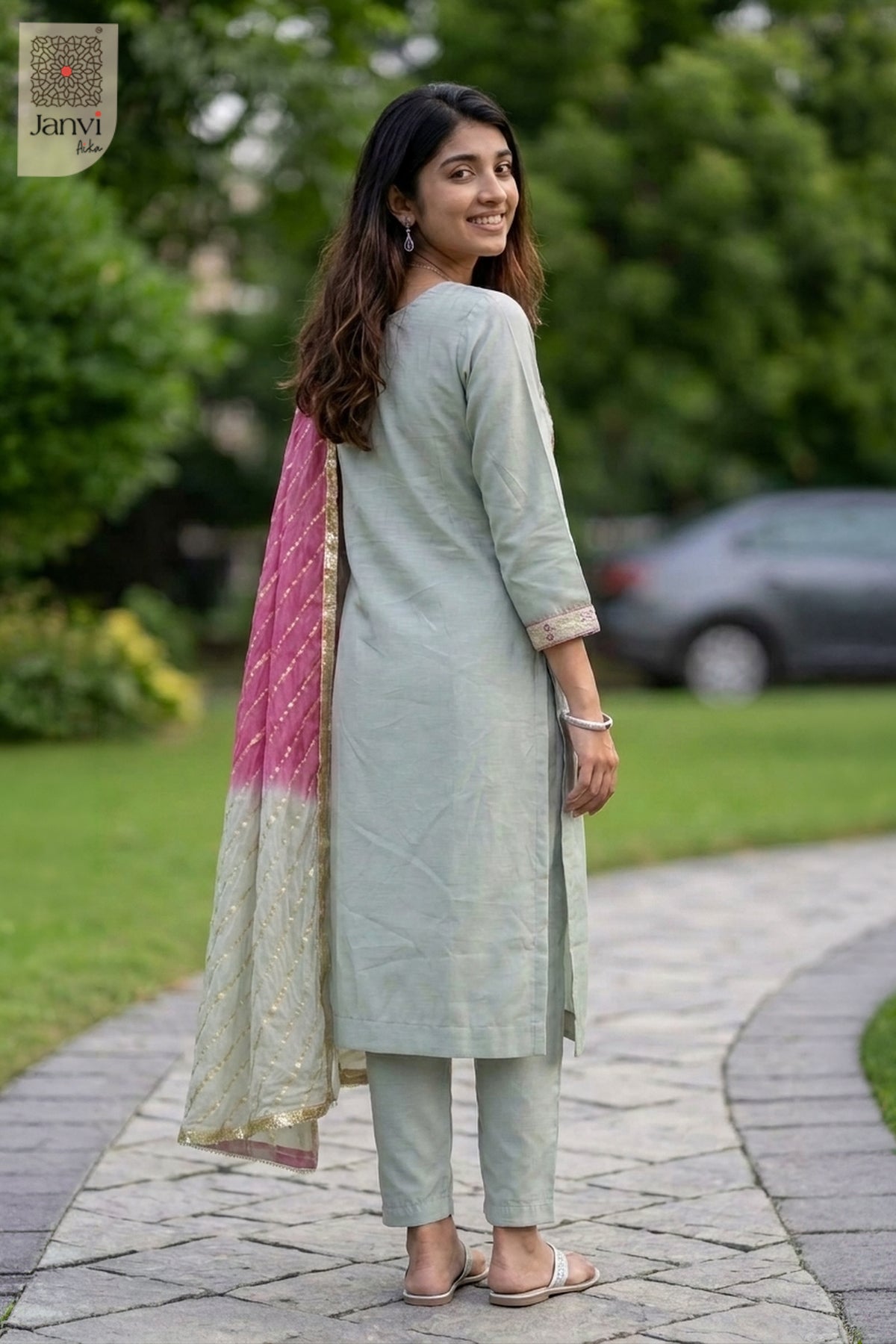Grey Maharani Festive Set