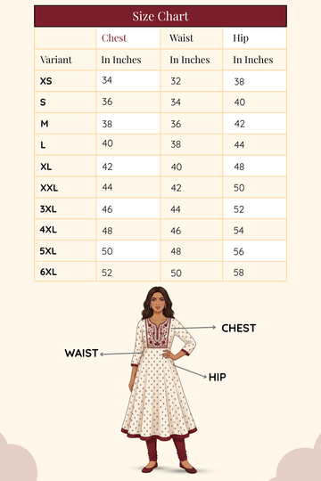 Size chart showing measurements from XS to 6XL for women's party dresses online shopping.
